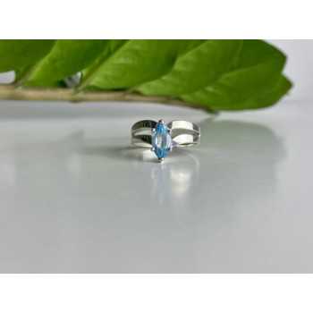 925 Sterling Silver Paraiba Tourmaline Ring Size 8