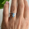 925 Sterling Silver Paraiba Tourmaline Ring Size 8