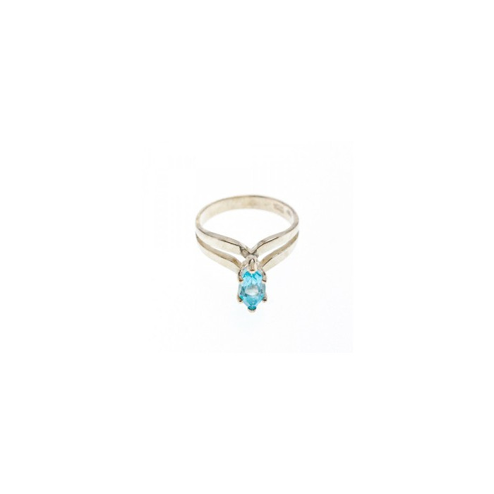 925 Sterling Silver Paraiba Tourmaline Ring Size 8