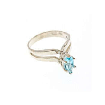 925 Sterling Silver Paraiba Tourmaline Ring Size 8
