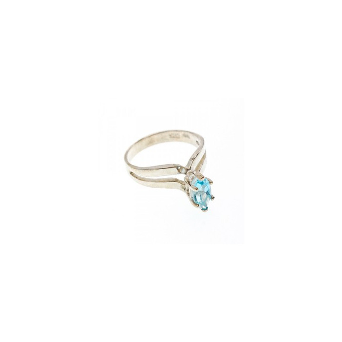 925 Sterling Silver Paraiba Tourmaline Ring Size 8