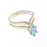 925 Sterling Silver Paraiba Tourmaline Ring Size 8
