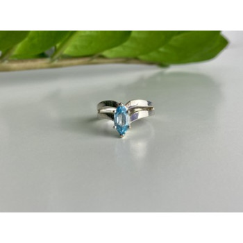 925 Sterling Silver Paraiba Tourmaline Ring Size 8