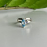 925 Sterling Silver Paraiba Tourmaline Ring Size 8