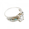 925 Sterling Silver White Beryl & Topaz Ring Size 11.75