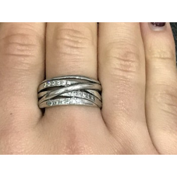 925 Sterling Silver CZ Ring Size 10