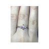 925 Sterling Silver Gold Plated Pink & White CZ Ring Size 8