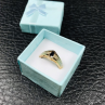 925 Sterling Silver Gold Plated Dark Blue Spinel Ring Size 8