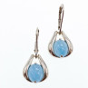 925 Sterling Silver Blue Agate Earrings