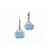 925 Sterling Silver Blue Agate Earrings