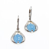 925 Sterling Silver Blue Agate Earrings