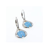 925 Sterling Silver Blue Agate Earrings