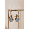 925 Sterling Silver Blue Agate Earrings