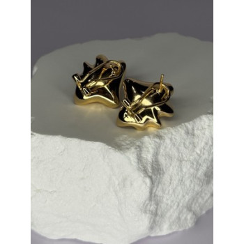 925 STERLING SILVER GOLD PLATED PEARL EARRINGS LENGTH 0.9 INCH