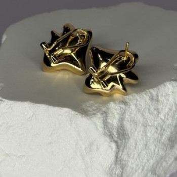 925 STERLING SILVER GOLD PLATED PEARL EARRINGS LENGTH 0.9 INCH