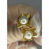 925 STERLING SILVER GOLD PLATED PEARL EARRINGS LENGTH 0.9 INCH