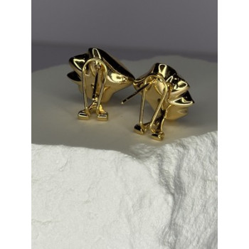 925 STERLING SILVER GOLD PLATED PEARL EARRINGS LENGTH 0.9 INCH