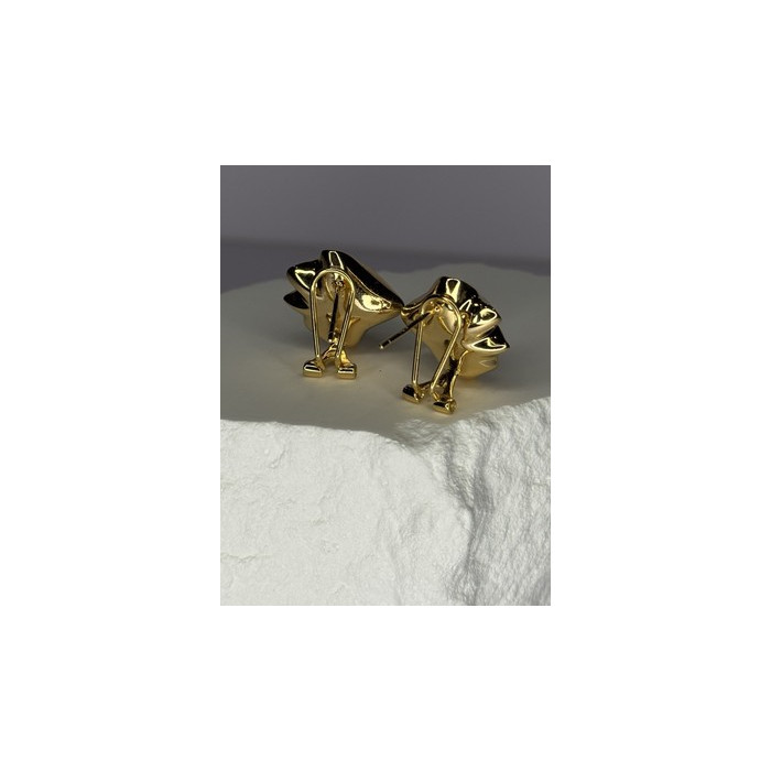 925 STERLING SILVER GOLD PLATED PEARL EARRINGS LENGTH 0.9 INCH