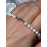 14K WHITE GOLD PEARL NECKLACE LENGTH 23 INCH