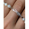 14K WHITE GOLD PEARL NECKLACE LENGTH 23 INCH
