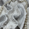14K White Gold Pearl Necklace Length 23 Inch