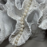 14K White Gold Pearl Necklace Length 23 Inch