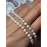 14K WHITE GOLD PEARL NECKLACE LENGTH 23 INCH