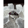 925 Sterling Silver Ring Shiny Sapphire & Spinel Size 7