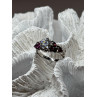 925 Sterling Silver Ring Shiny Sapphire & Spinel Size 7
