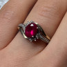 925 Sterling Silver & 10k Yellow Gold Ruby Ring Size 6