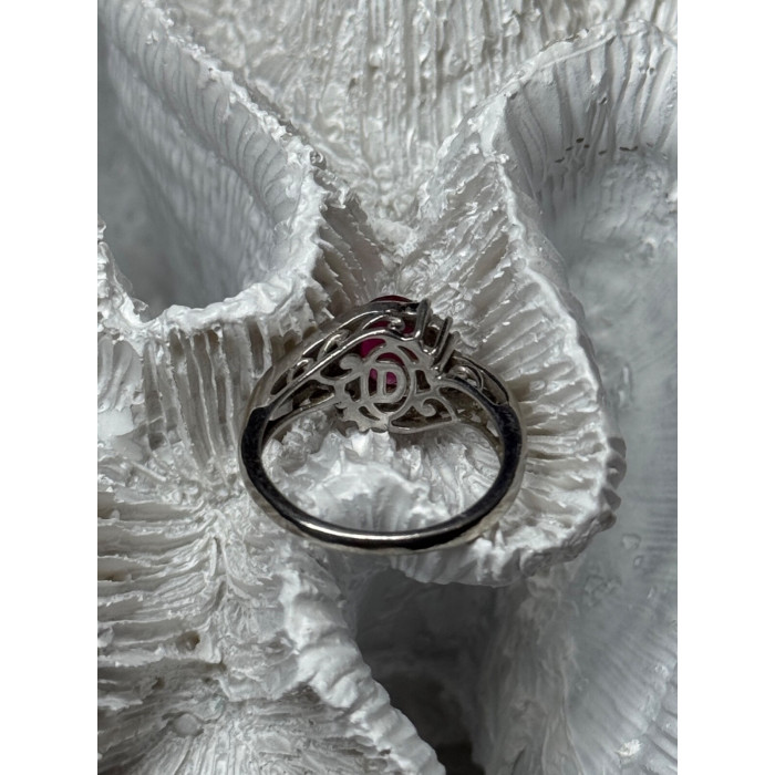 925 Sterling Silver & 10k Yellow Gold Ruby Ring Size 6