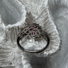 925 Sterling Silver & 10k Yellow Gold Ruby Ring Size 6