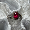 925 Sterling Silver & 10k Yellow Gold Ruby Ring Size 6