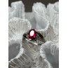 925 Sterling Silver & 10k Yellow Gold Ruby Ring Size 6