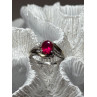 925 Sterling Silver & 10k Yellow Gold Ruby Ring Size 6