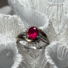 925 Sterling Silver & 10k Yellow Gold Ruby Ring Size 6