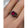 925 Sterling Silver & 10k Yellow Gold Ruby Ring Size 6