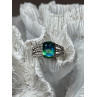 925 Sterling Silver Spinel & Beryl Ring Size 7.5