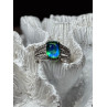 925 Sterling Silver Spinel & Beryl Ring Size 7.5