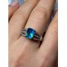 925 Sterling Silver Spinel & Beryl Ring Size 7.5