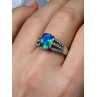 925 Sterling Silver Spinel & Beryl Ring Size 7.5