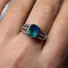 925 Sterling Silver Spinel & Beryl Ring Size 7.5