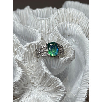 925 Sterling Silver Spinel & Beryl Ring Size 7.5