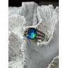 925 Sterling Silver Spinel & Beryl Ring Size 7.5