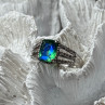 925 Sterling Silver Spinel & Beryl Ring Size 7.5