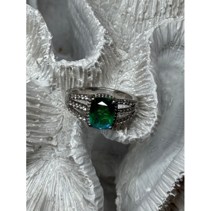 925 Sterling Silver Spinel & Beryl Ring Size 7.5