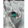 925 Sterling Silver Spinel & Beryl Ring Size 7.5