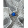 925 Sterling Silver Blue Agate, Tanzanite & Beryl Ring Size 7.5
