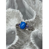 925 Sterling Silver Blue Agate, Tanzanite & Beryl Ring Size 7.5