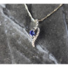 925 Sterling Silver London Blue & White Topaz Chain With Pendant(2)